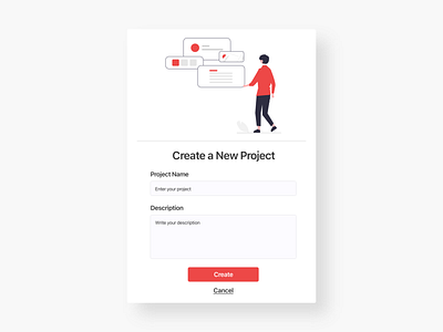 Daily UI #090 (Create New) 089 090 091 create create account create new daily ui dailyui day 090 design graphic design illustration myanmar new project pop up project ui ui design ux