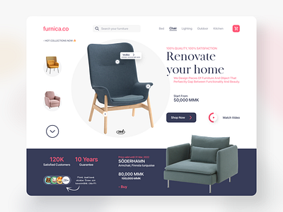 Daily UI #095 (Product Tour) 094 095 096 chair daily ui dailyui design furniture graphic design landing page myanmar product product page product tour ui ui design ux web design