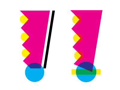 !!!! bold bright cmyk doodle exclamation mixcolors omg type