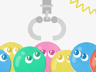 LoopDeLoop - Fortune 2d animation balls claw machine design eyeballs gif googly eyes loop loopdeloop squishy toys