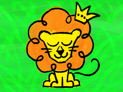 Lion animals cartoon cat illustration jungle kids lion preschool zoo