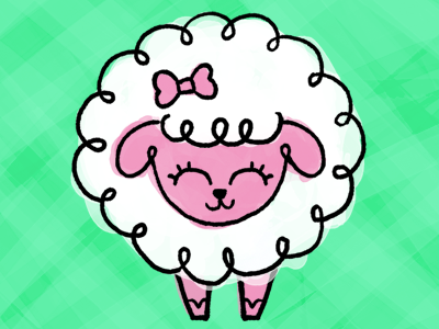 Sheep animals cartoon character cute design doodle illustration sheep