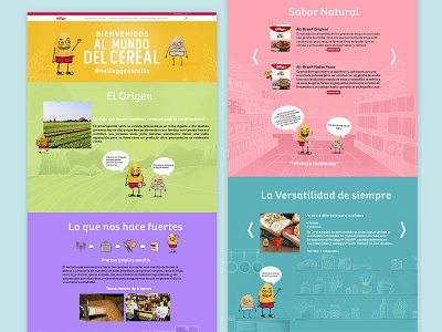 Maquetación de Campaña de Kellogg's No Falla campaña landing page maquetación