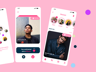 UI Design - Dating App Mobile Design graphic design ui