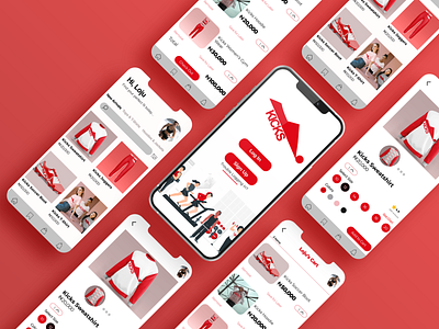 E-commerce Mobile App -KICKS branding graphic design logo ui