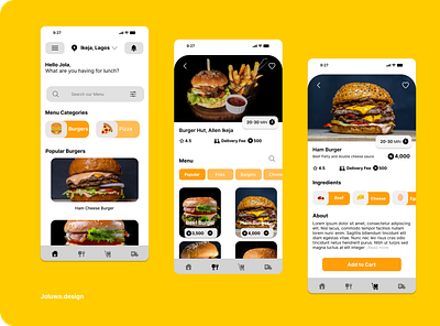 Restaurant Mobile App branding food mobile mobileapp ui uidesign uiux