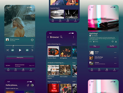 Music Playlist mobile app mobileapp music music app playlis screens ui uiux