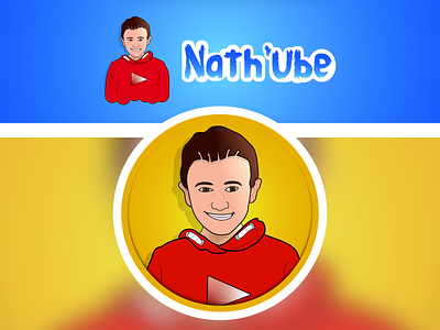 Nath'ube • Chaîne YouTube • Logo août 2021 color design illustration logo