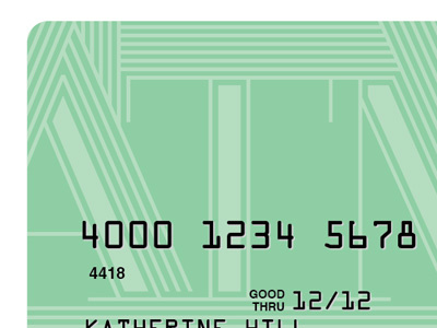 ATM Card Typographic Texture