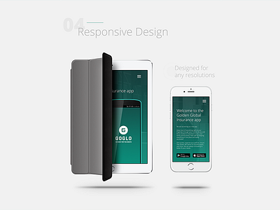 Responsive Landing page for Goglo App