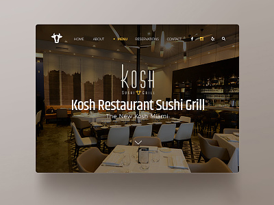 Web Design for Restaurant | Kosh Miami app banner design food heroshot restaurant ui usa ux venezuela web