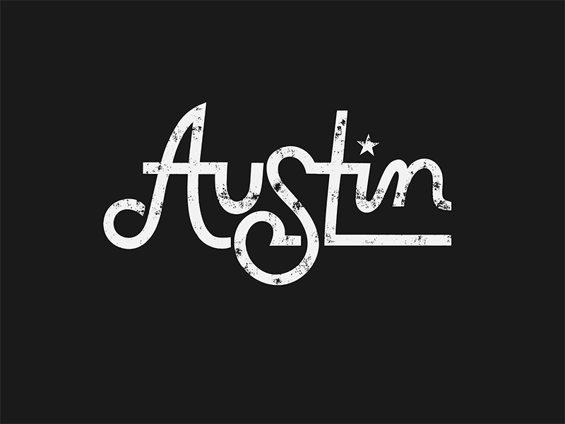 ATX austin lettering texas