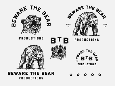 Beware the Bear bear branding illustration lockup logo type typography