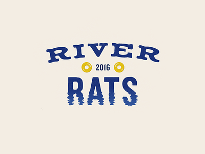 River Rats float floating rats reflection ripple river texas type typography water