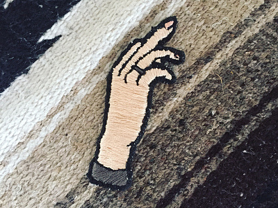 Middle Finger Patch embroidery flip off handmade middle finger patch the bird