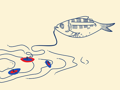 I found those netting salmon art branding design fish graphic design illustration japanese minimal sea vector web website