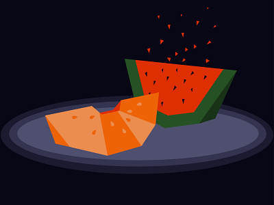 1 Juicy Fresh 1 art artwork artworkforsale design fruit graphic design illustration minimal vector watermelon web website