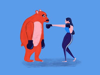 Boxing Bears bear boxing character design illustration illustration art sports illustration vector