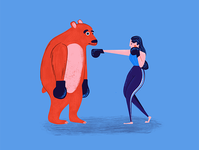 Boxing Bears bear boxing character design illustration illustration art sports illustration vector