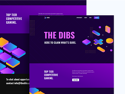 Dibs Homepage branding dailyui esports gaming illustration ui ux web web design