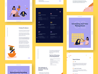 Running a Tutoring Business E-Book design ebook editorial education graphic design handbook illustration layout design startup