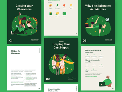 Creating a Human HR Experience Ebook branding character design ebook handbook human resources illustration layout layout design