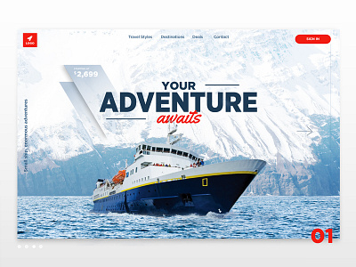 Your Adventure Awaits daily ui design travel typography ui ux web