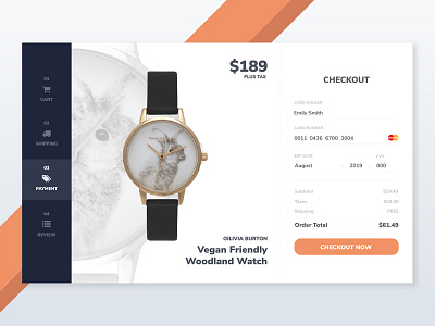 Credit Card Checkout | Daily UI 002 credit card dailyui shopping ui ux