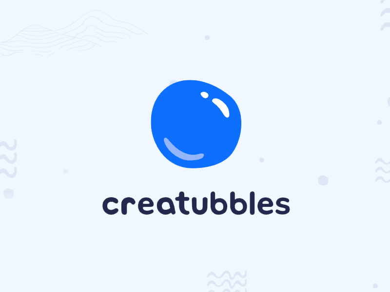 Creatubbles Logo animation branding design icon illustration logo typography