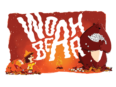 Woah Bear Peanuts Poster