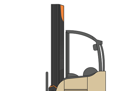 San Antonio Food Bank Forklift Vector Illustration