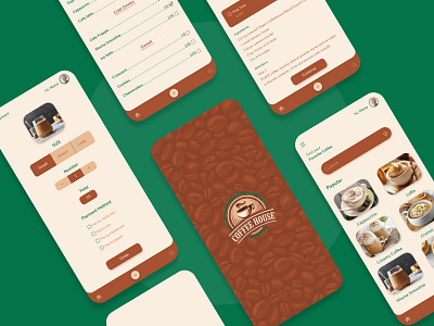 Coffee House app design icon logo typography ui