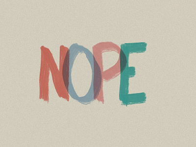 Nope illustration lettering procreate