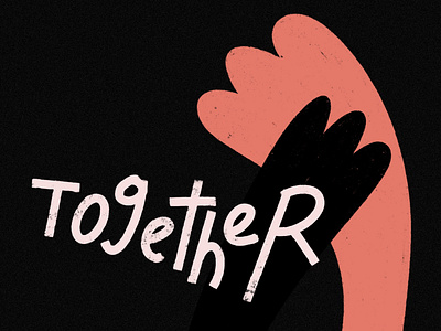 Together illustration lettering procreate