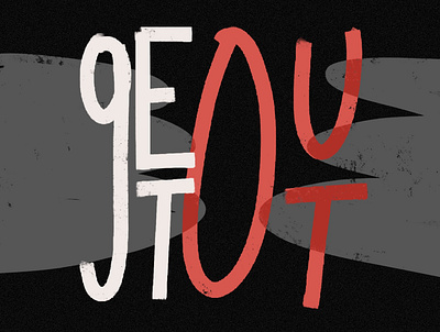 Get OUT illustration lettering procreate