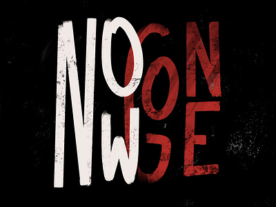 Now Gone illustration lettering procreate