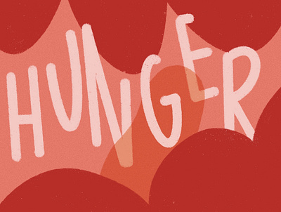 Hunger illustration lettering procreate