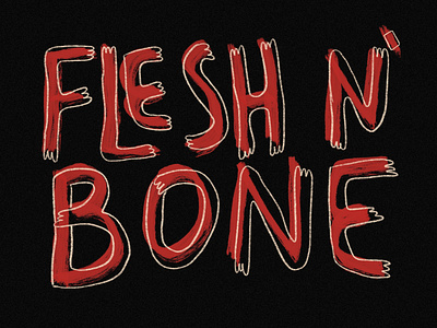Flesh n’ Bone design illustration lettering procreate