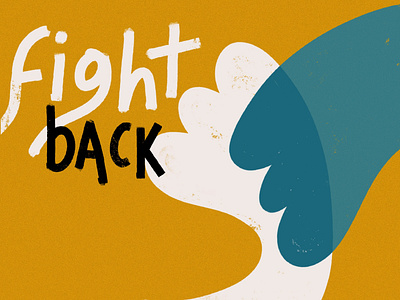 Fight Back design illustration lettering poster procreate