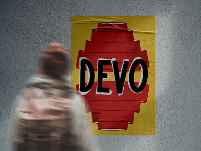 DEVO design illustration lettering poster procreate