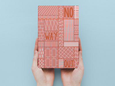 No way out book cover book cover design design illustration lettering monochrome pink procreate