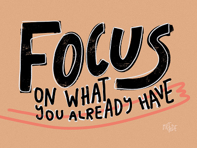 Focus design illustration lettering procreate