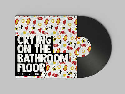 Crying on the bathroom floor cover design illustration music poster procreate vinyl cover will young