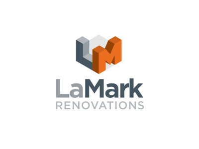 La Mark Renovations brand construction logo mark renovation