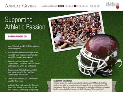 Annual Giving Annual Report concept design web