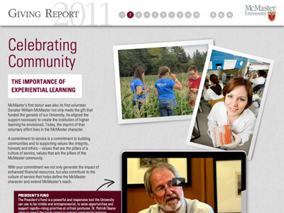 2011 Giving Report Website