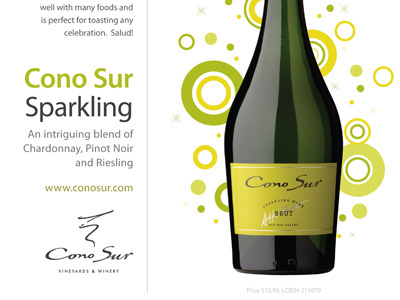 Cono Sur Sparkling Ad ad campaign conosur magazine sparkling wine