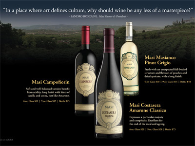 masi wine range ad