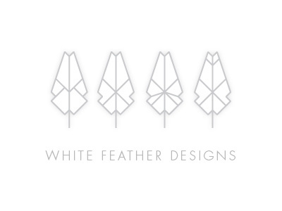 Feathers brand concept design feathers logo mark