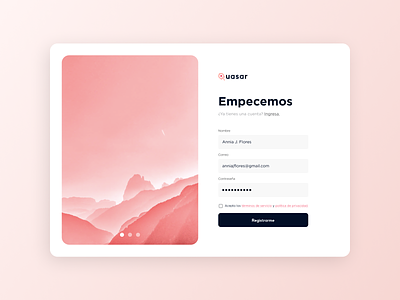 Sign Up Page :: Daily UI / 01 daily logo challenge daily ui daily ui 001 daily ui challenge galaxy theme millenial pink pink sign up page rocket logo sign up page pink